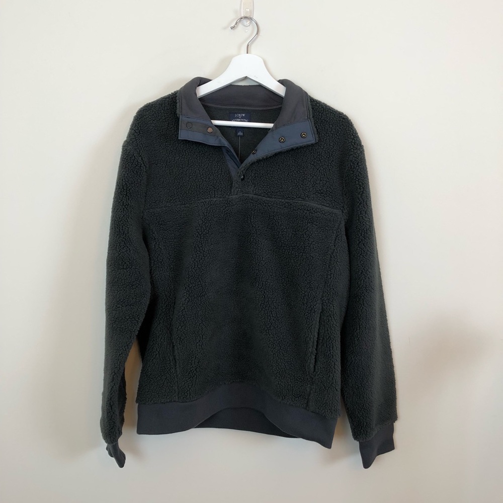 J.Crew Men’s Gray Fleece Pullover NWT Size Medium